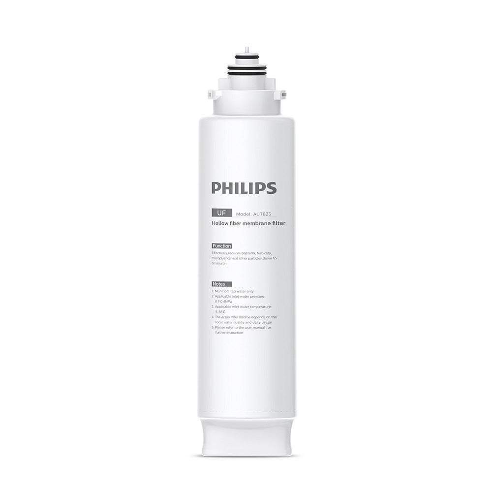 Philips UF 超長效濾芯，白色圓柱濾芯配上端接頭