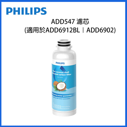 Philips ADD547 濾芯：藍白包裝的飲水機濾芯瓶