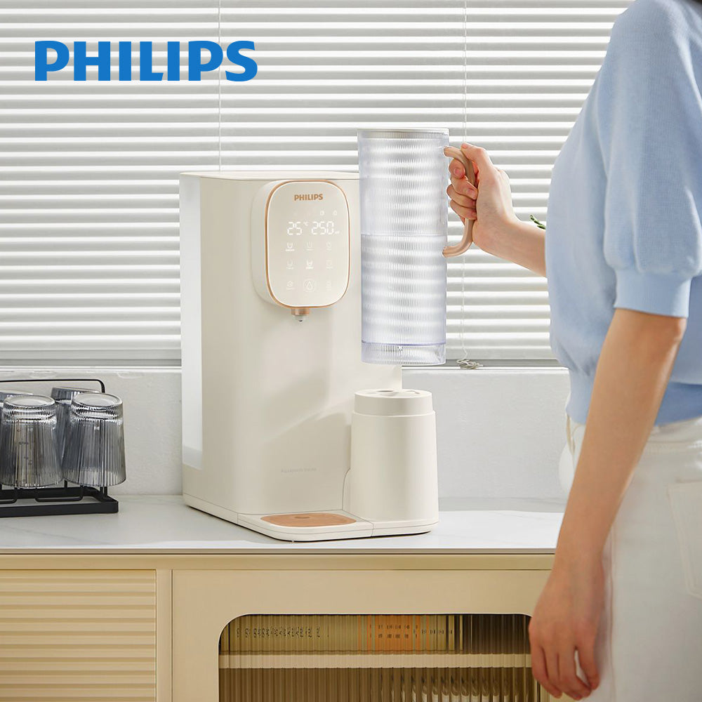 Philips 純淨飲水機，手持杯取水，透明出水杯與出水管