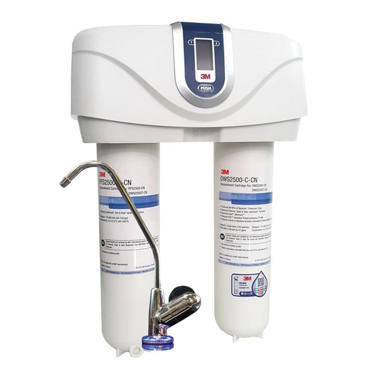 3M™ DWS2500T-CN 智能濾水系統主機含顯示面板與白色濾芯